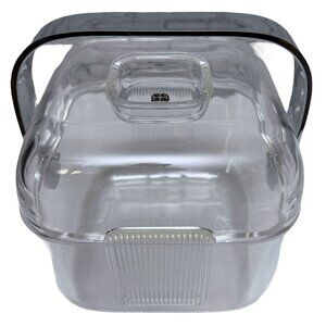 Italian Guzzini Ice Bucket Vintage 80s Modern Barware Amanda Clear Plastic